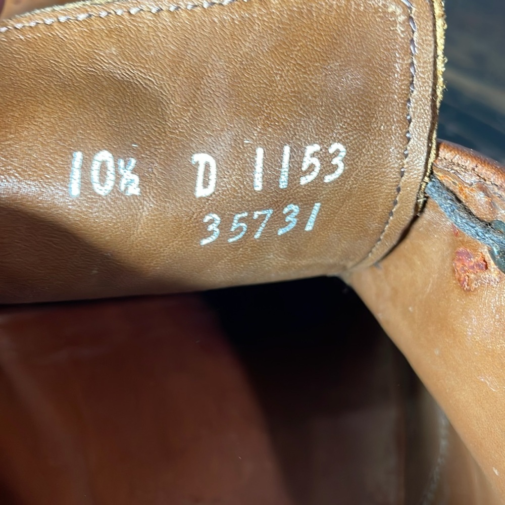 Allen Edmonds Mens Brogue Oxford 10.5 D quality made in USA  - leather quality - Picture 6 of 17